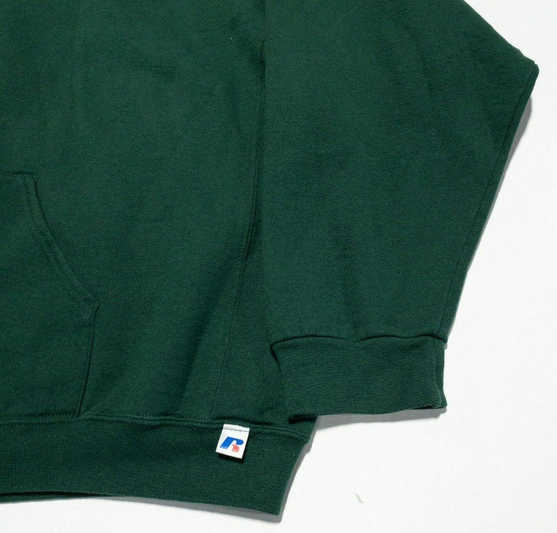 Russell Athletic Men's 3XL Pullover Hoodie Solid Green Blank Drawstring Pocket