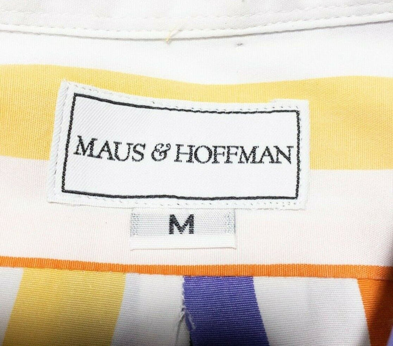 Maus & Hoffman Shirt Men's Medium Colorful Striped Vintage USA Button-Down