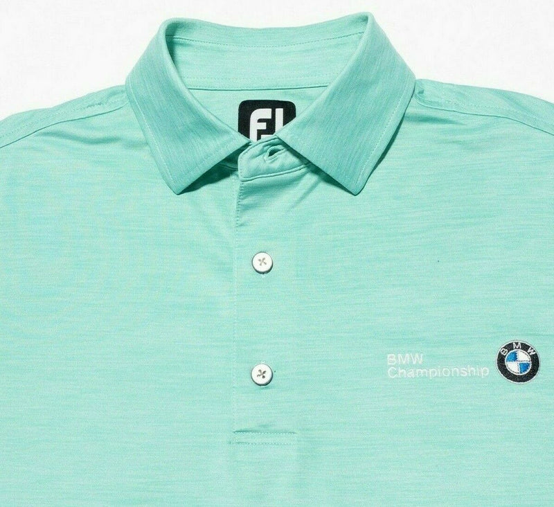 BMW Championship FootJoy Golf Shirt Small Men's Wicking Stretch Mint Green