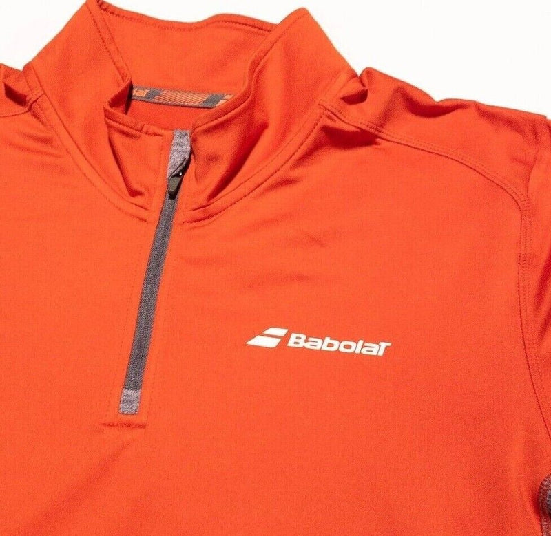 Babolat Tennis Jacket Men's Medium 1/4 Zip Pullover Wicking Red Performance