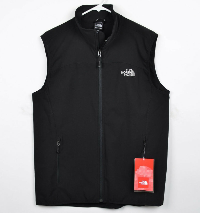 The North Face Men's Medium Nimble Solid Black Full Zip TNF Softshell Vest