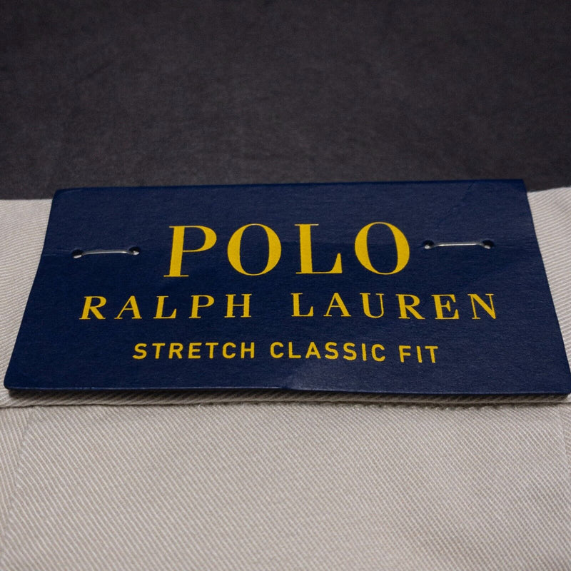 Polo Ralph Lauren Chino Pants Men's 36x30 Pleated Stretch Classic Fit Khakis