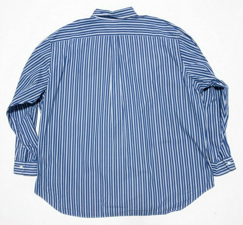 Polo Ralph Lauren Men's 3XB Big Classic Fit Blue Striped Button-Down Shirt