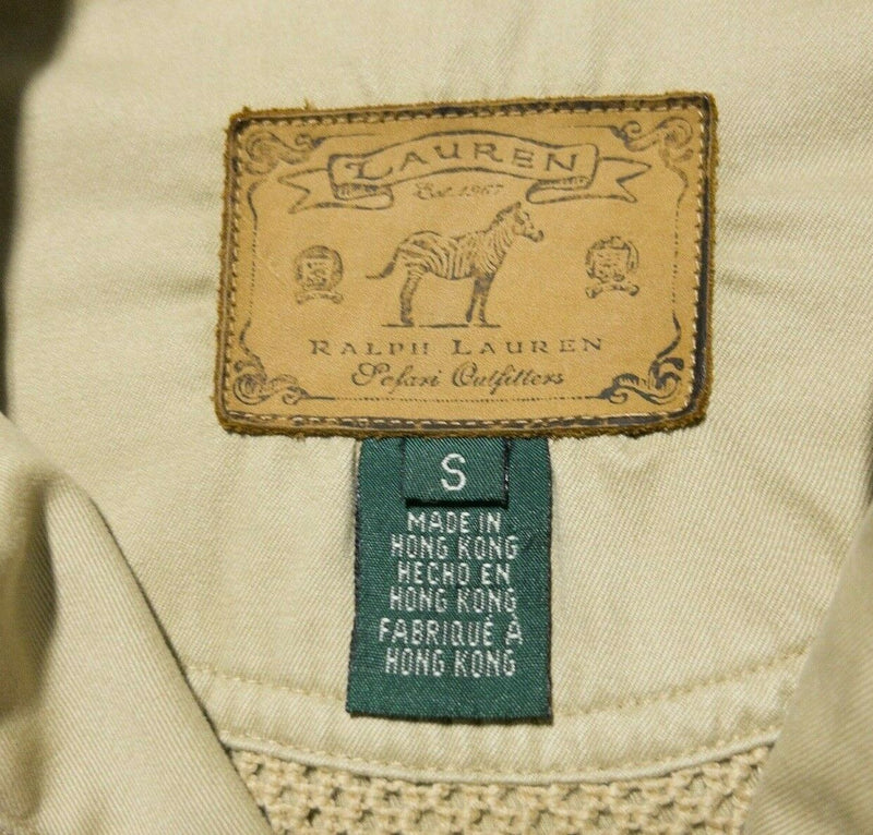 Lauren Ralph Lauren Women's Small Safari Outfitters Multi-Pockets Zip Tan Jacket