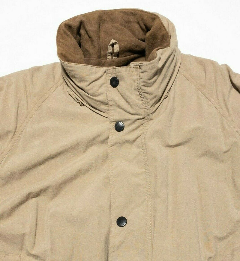 Barbour Men's 2XL A950 Hooded Lined Jacket Solid Khaki Brown England