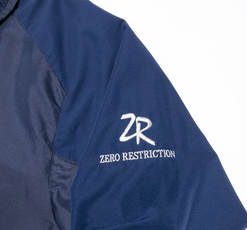 Zero Restriction Jacket Men's 2XL Golf 1/4 Zip Pullover Wind Rain Resistant Blue