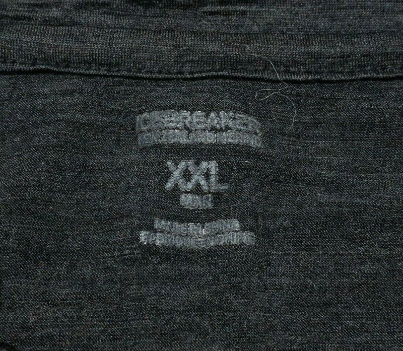 Icebreaker Merino Base Layer Men's 2XL Shirt Long Sleeve Crewneck Gray