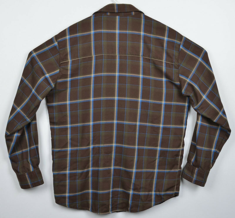 Burton DryRide Men's Large Brown Plaid Snowboarding Button-Front Flannel Shirt