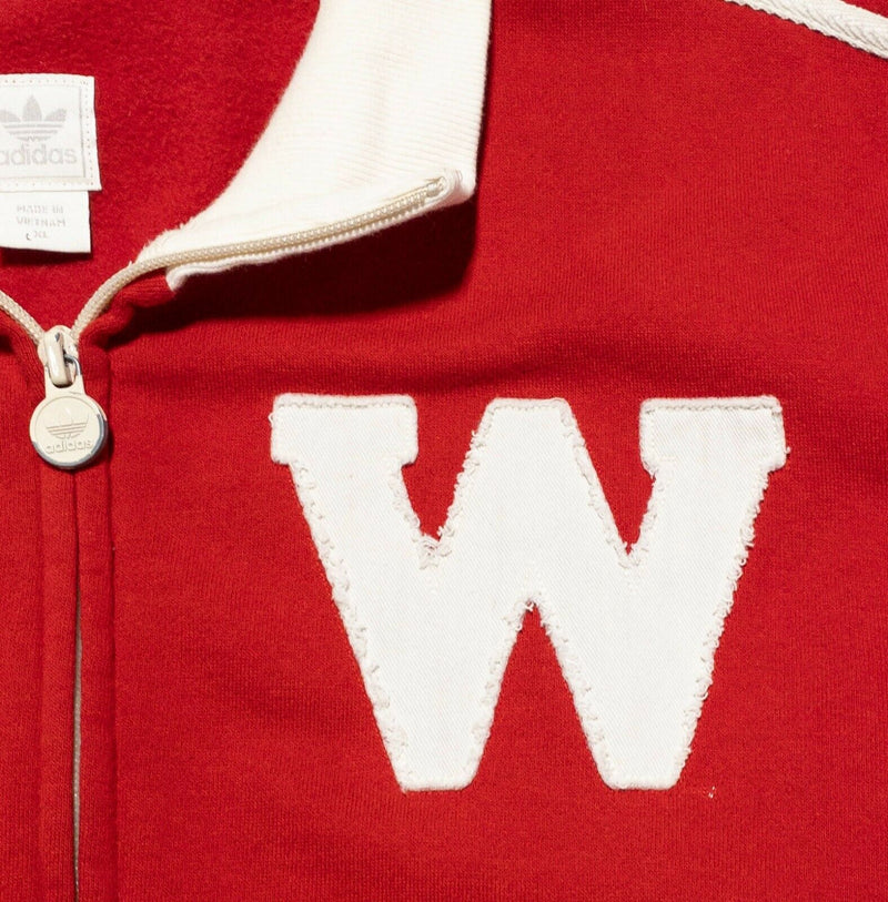 Wisconsin Badgers Adidas Trefoil Retro Throwback Jacket Red Men's XL