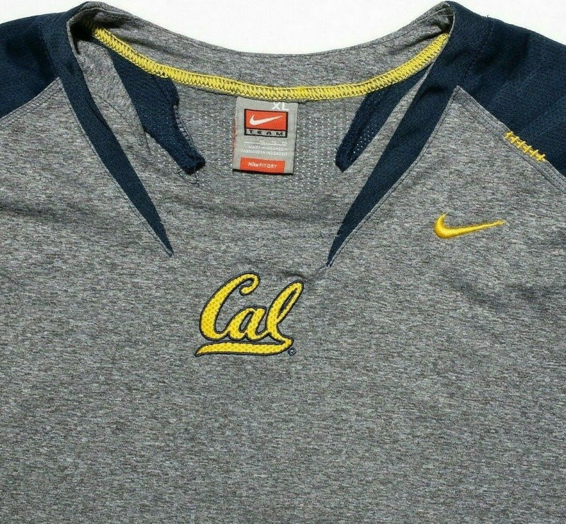 Cal Berkeley Shirt Men's XL Nike Team Fit Dry Heather Gray Warm-Up Pullover