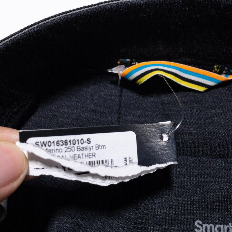 SmartWool Base Layer Pants Men's Small Merino 250 Wool Black/Gray Compression