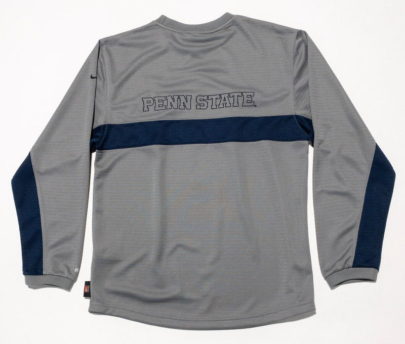 Penn State Nittany Lions Shirt Men's Small Nike Dri-Fit Long Sleeve Team Gray