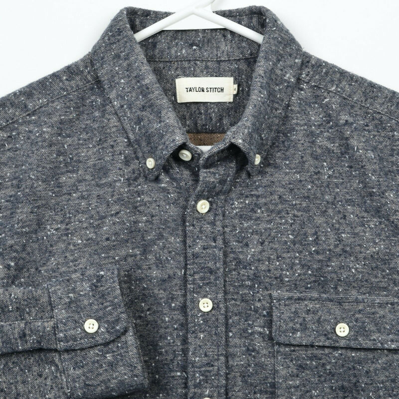 Taylor Stitch Men's 44 (XL) Charcoal Gray Button-Down Heavy Flannel Shirt
