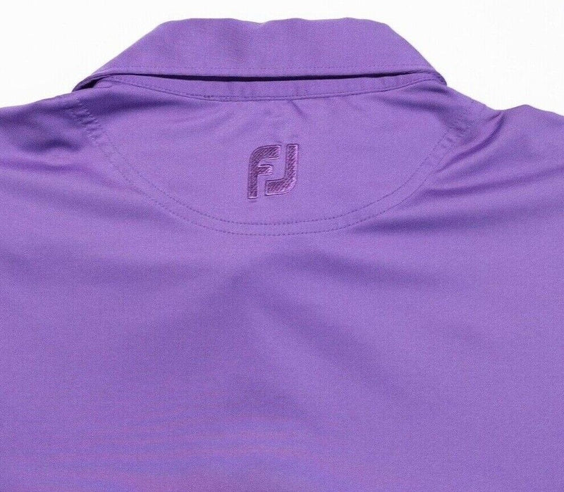 FootJoy Golf Shirt 2XL Men's Polo Solid Purple Wicking Performance Schaumburg