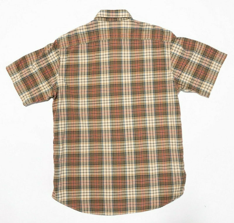 Polo Sport Ralph Lauren Shirt Medium Men's Madras Plaid Sportsman Short Sleeve