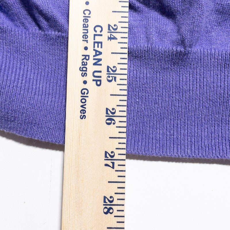Peter Millar Sweater Vest Men's XL Cotton Cashmere Pullover 1/4 Zip Purple Golf
