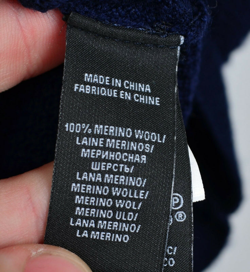 Ralph Lauren Black Label Men's XL 100% Merino Wool Dark Navy Blue Sweater