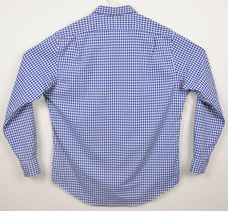 Polo Ralph Lauren Performance Men's Large Blue Check Wicking Nylon Button Shirt