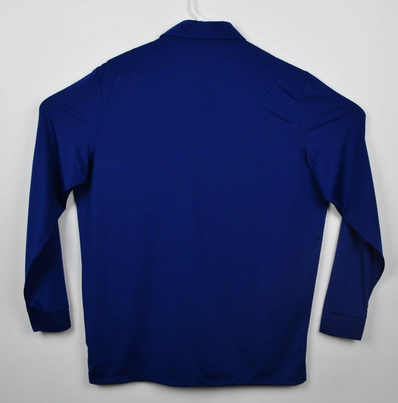 Greyson Men's Sz Large Solid Navy Blue Long Sleeve Polo Golf Shirt