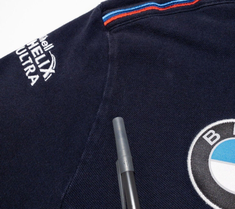 Puma BMW Motorsport Men's 2XL Polo Shirt M3 Navy Blue Racing Embroidered
