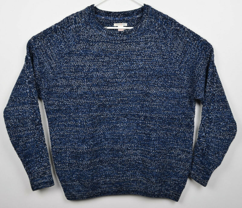 Carbon 2 Cobalt Men's XL Blue White Cable-Knit Pullover Crewneck Sweater