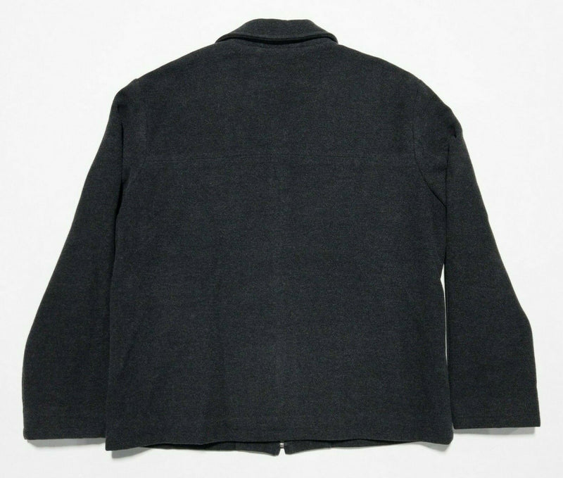 Banana Republic Men's Large Wool Cashmere Blend Lined Gray Zip Bomber Jacket