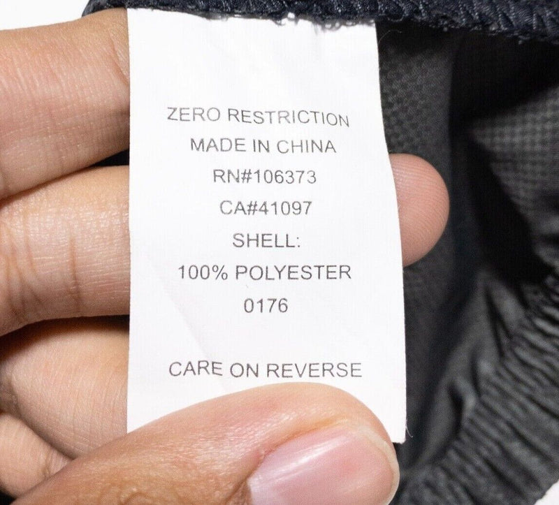 Zero Restriction Golf Vest Men's Large 1/4 Zip Pullover Black Gray Wind Rain