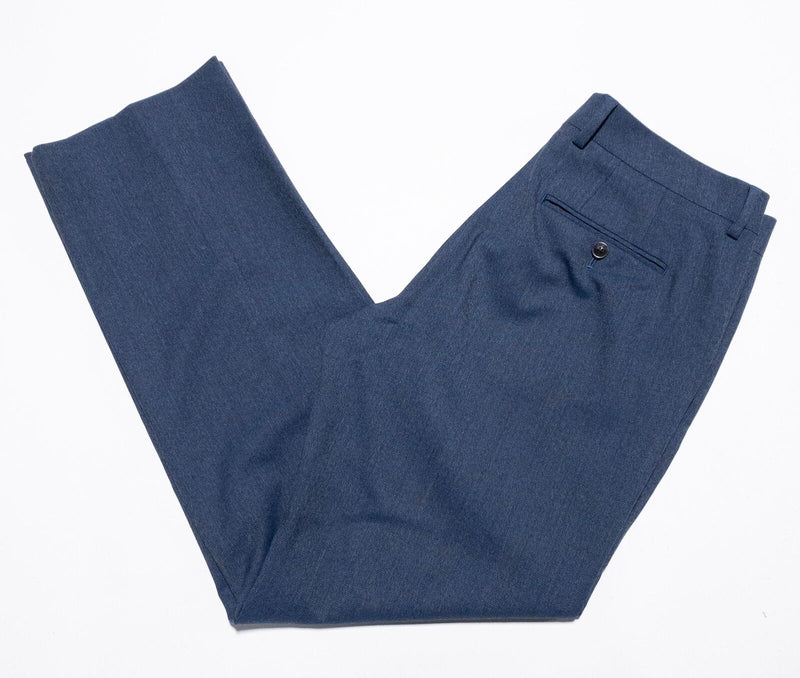 Bonobos Wool Pants Men's 31 Straight Marzotto Italian Navy Blue Dress Pants