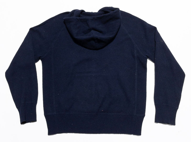 Ralph Lauren Rugby Hoodie Sweater Men's Medium Wool Cashmere Blend Navy Blue