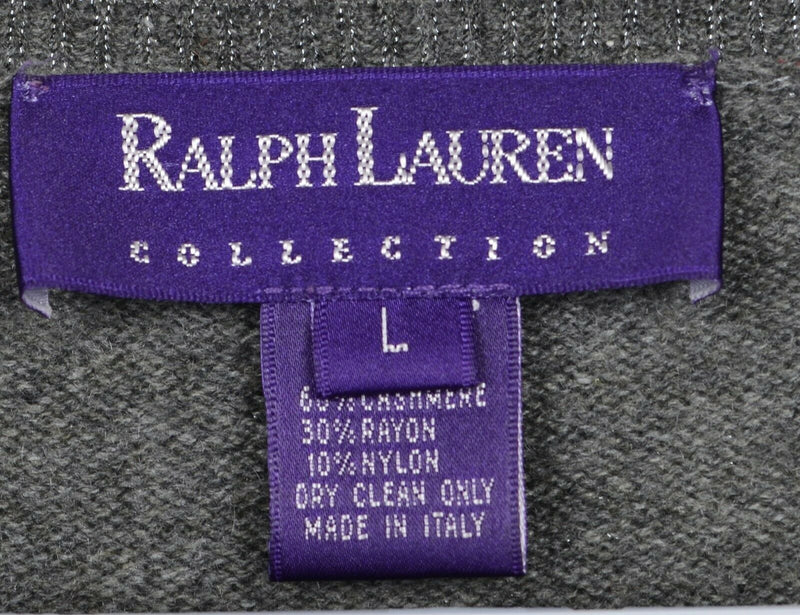 Ralph Lauren Purple Label Women's Large Cashmere Blend Italy Collection Sweater