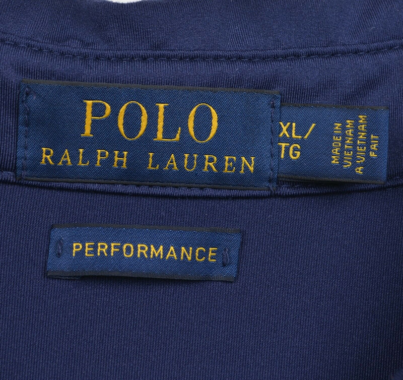 Polo Ralph Lauren Performance Men's Sz XL Polyester Navy Blue Golf Polo Shirt