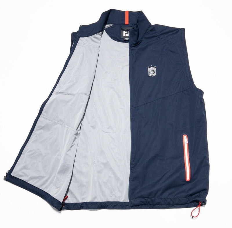 FootJoy Softshell Vest Men's XL Full Zip Lightweight Navy Blue Golf Stretch