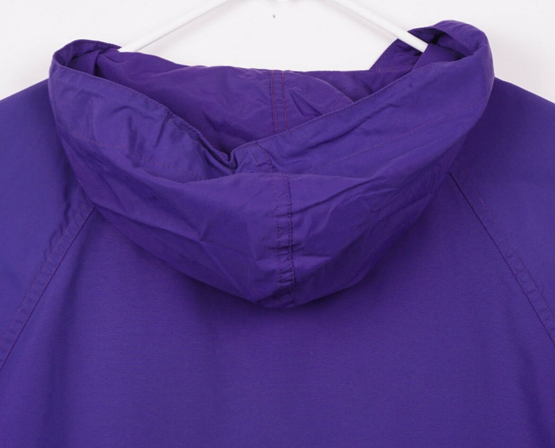 Vtg LL Bean Men's Sz Medium Anorak Purple/Blue Lightweight Windbreaker Jacket