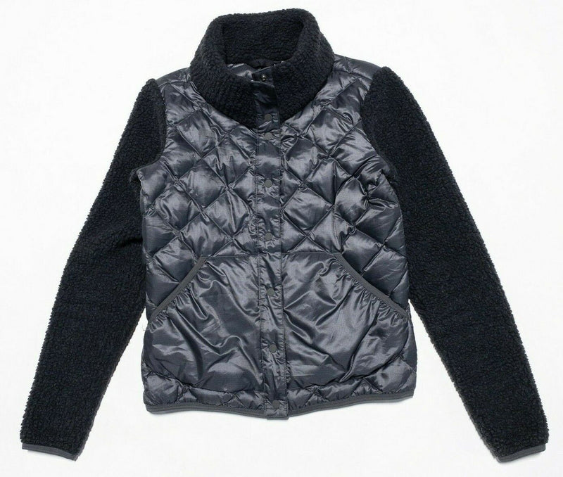REI Co-op Jacket Women's XS Wallace Lake Sherpa Bomber Down Quilted Black