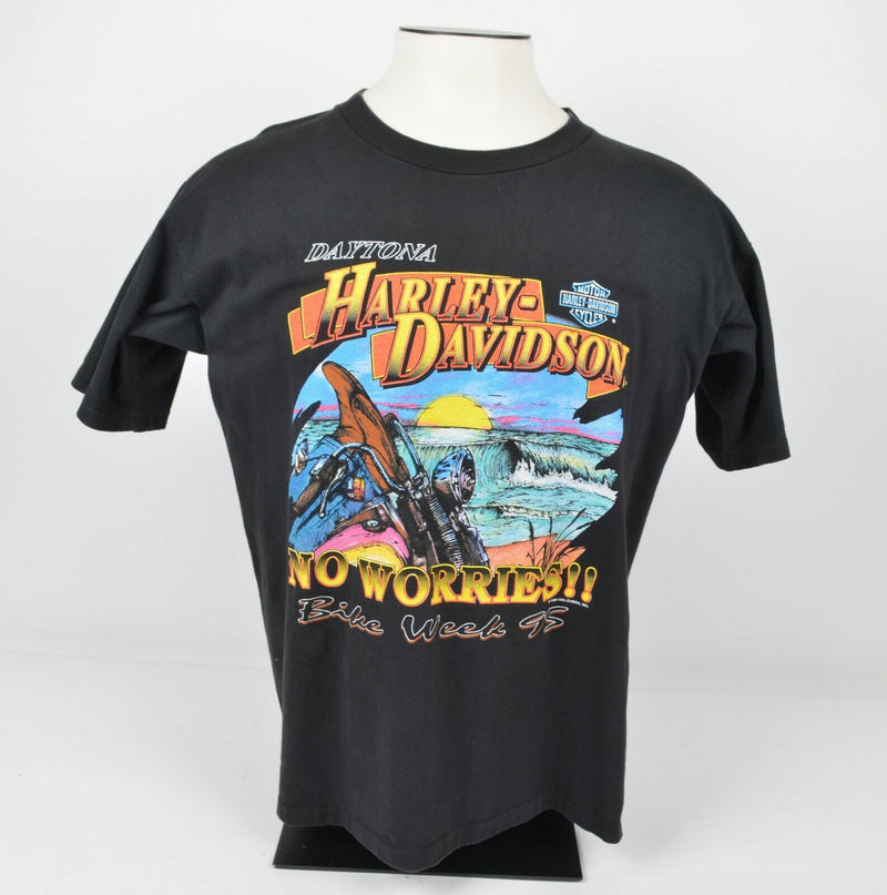 Vintage 1990s Harley-Davidson Men's Large Daytona Bike Week Beach Waves T-Shirt