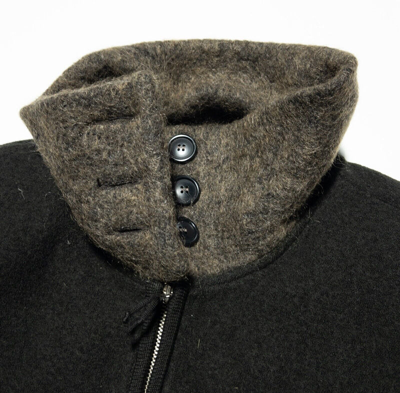 Geiger Pure Sweater Jacket Women's 38 Full Zip Wool Austria Boiled Wool Trim