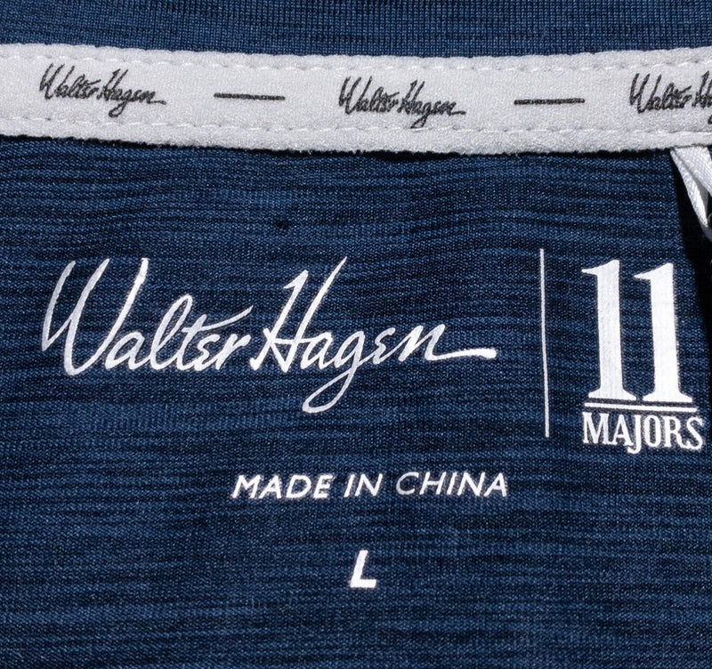 Walter Hagen 1/4 Zip Men's Large Golf Perfect 11 Lightweight Pullover Navy Blue