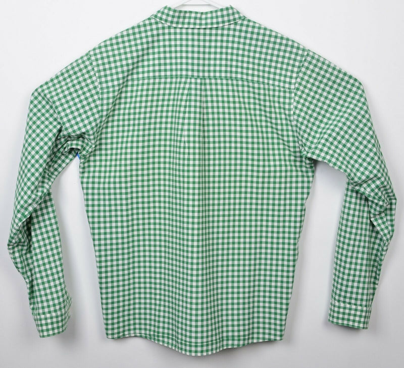 Patagonia Men's Medium Green Gingham Check Fezzman Button-Front Shirt