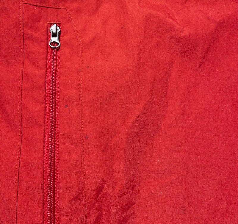 SCOTTeVEST Jacket Men's Large Travel Convertible Zip Off Sleeves Full Zip Red