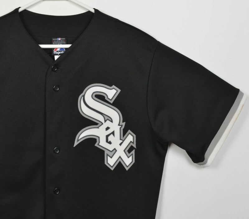 Chicago White Sox Men's Medium Jake Peavy Black Majestic MLB Baseball Jersey