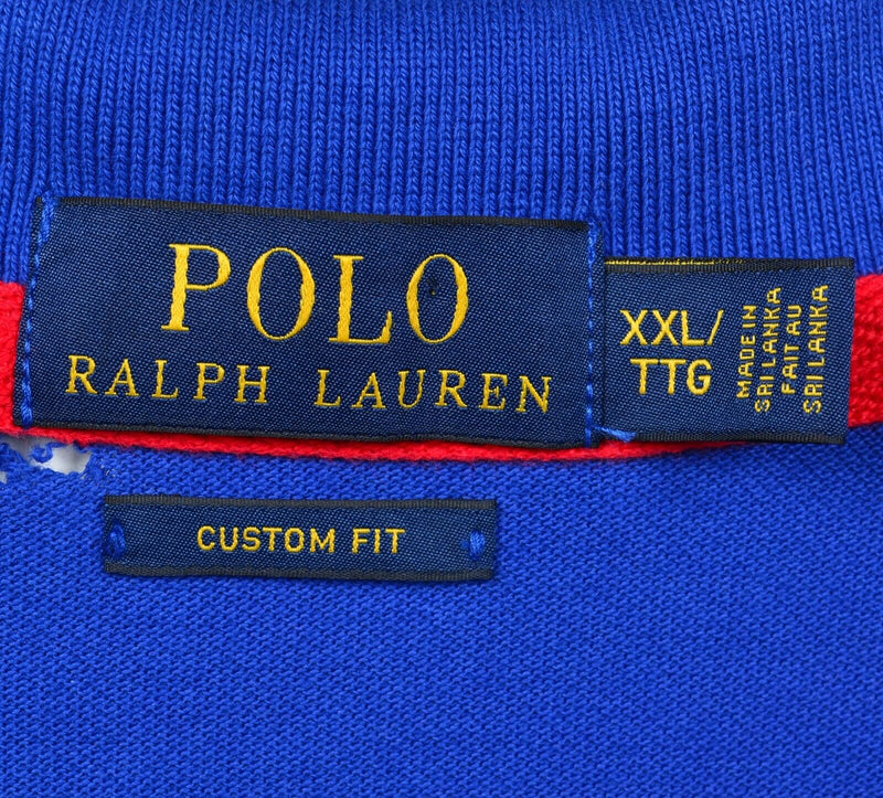 Polo Ralph Lauren Men's 2XL Big Pony Crest Embroidered Royal Blue Polo Shirt