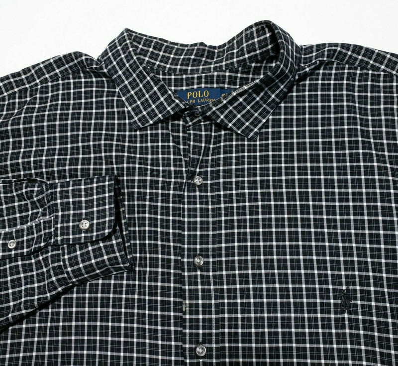 Polo Ralph Lauren Big Tall Men's 4XLT Shirt Long Sleeve Black Check Pony Tall