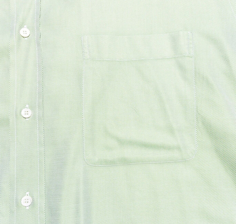 Brioni Dress Shirt Men's 2XL Button-Front Light Green Made in Italy Designer