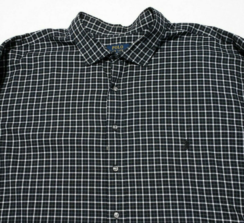 Polo Ralph Lauren Big Tall Men's 4XLT Shirt Long Sleeve Black Check Pony Tall