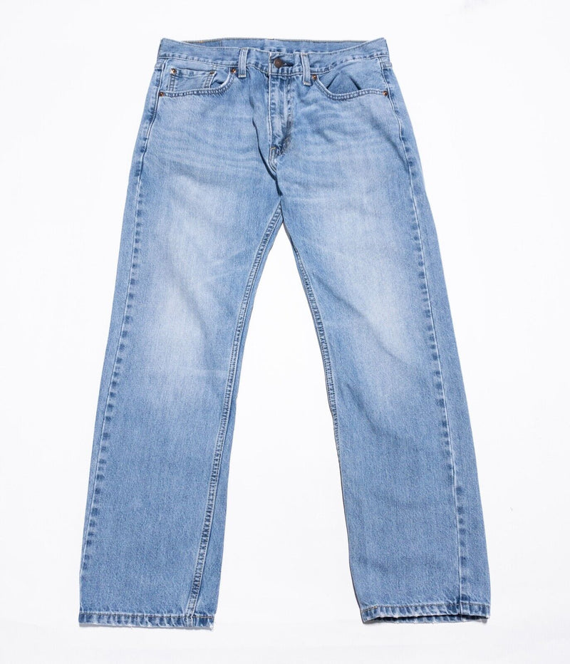 Levi's 505 Jeans Men's 32x30 Denim Pants Vintage Straight Leg Light Wash Faded