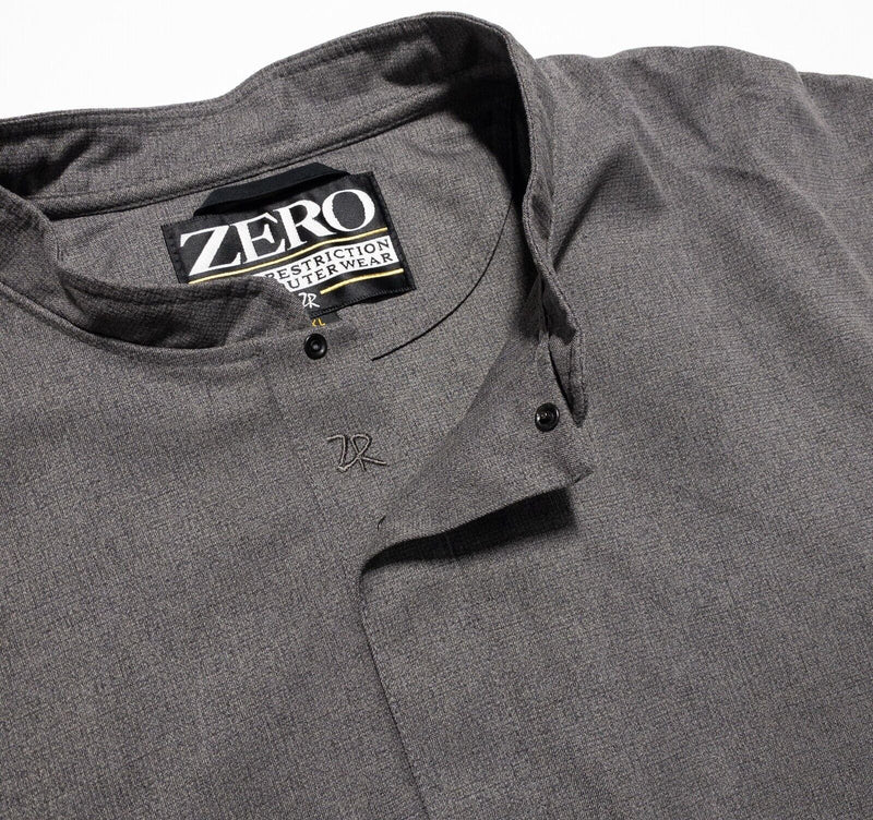 Zero Restriction Golf Jacket Mens XL 1/4 Snap Pullover Gray Wind Rain Microfiber