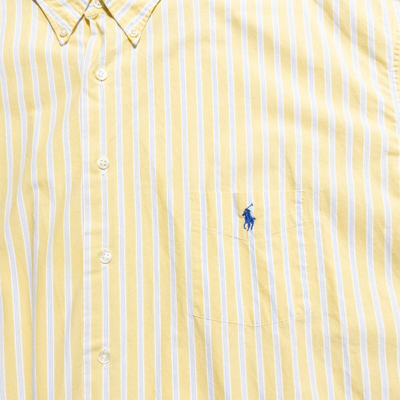 Polo Ralph Lauren 4XB Men's Shirt Button-Down Yellow Striped 4XL Big Preppy