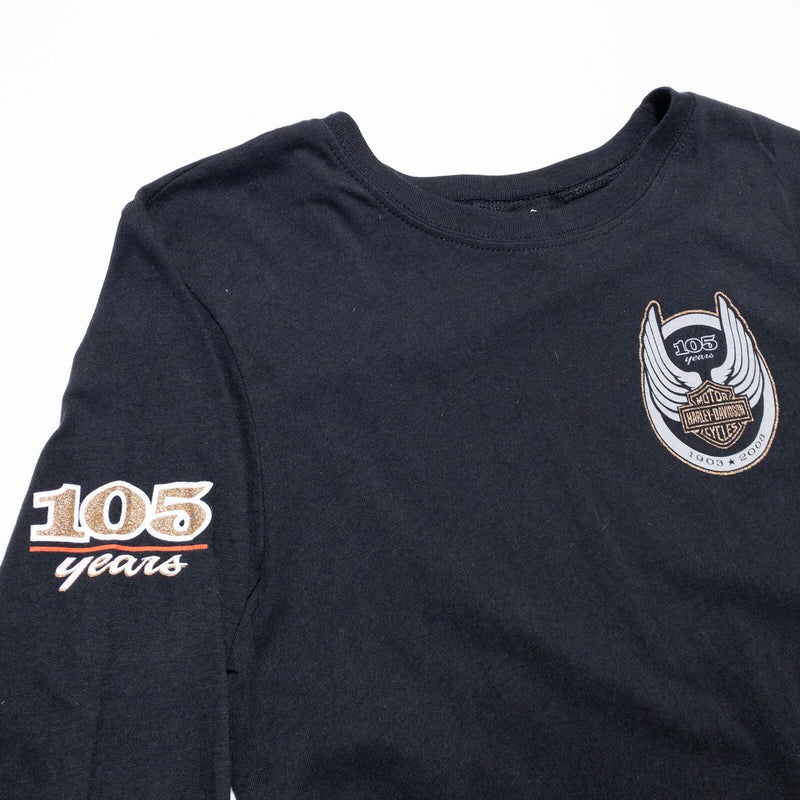 Harley-Davidson 105th Anniversary Shirt Women's Y2K Long Sleeve Medium Logo