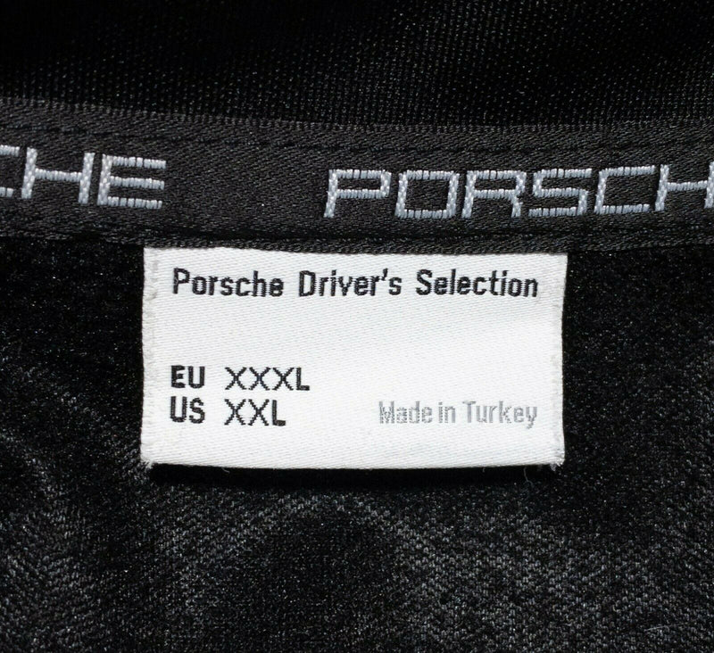 Porsche Driver's Selection Men 2XL Solid Black Embroidered Logo Full Zip Jacket