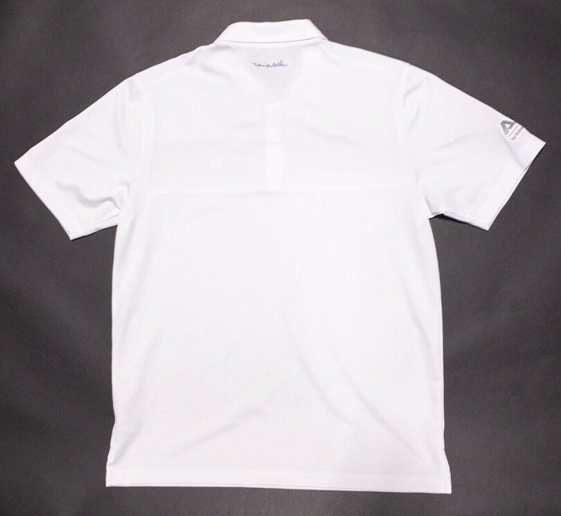 Travis Matthew Large Polo Men's Golf Shirt White Chest Stripe Wicking Polyester